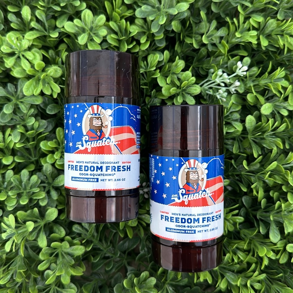 Dr. Squatch Men’s Natural Deodorant Freedom Fresh Aluminum Free Limited Edition